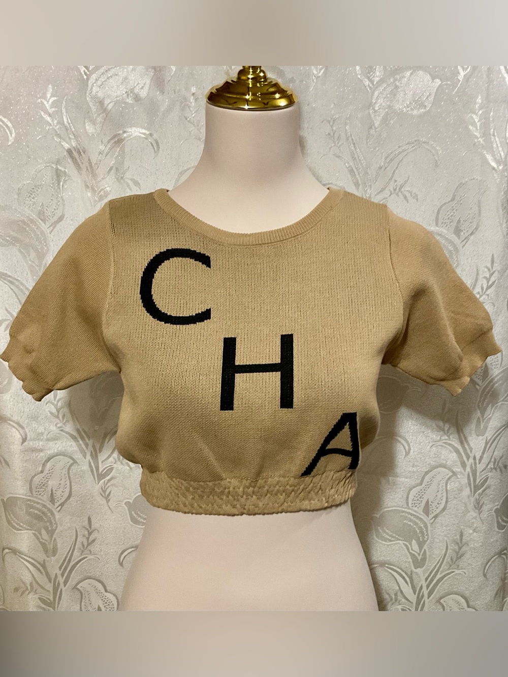 Y2K Vintage Style Graphic Knit Crop Top Sweater